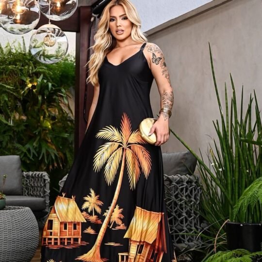 Vestido longo - preto